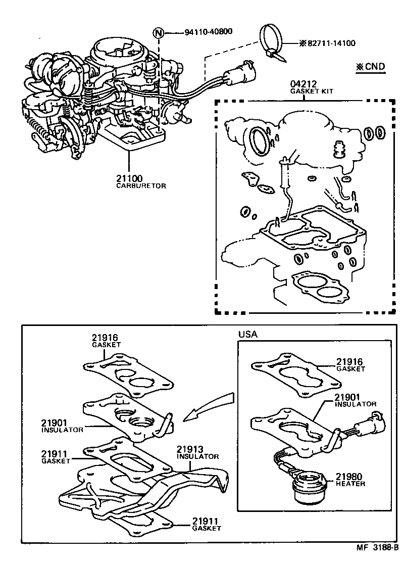 21100-16220 CARBURETOR ASSY product image