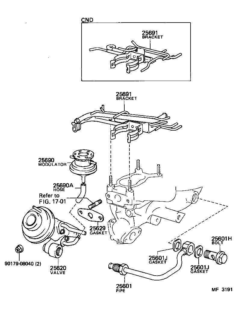 25691-16100 BRACKET, EGR VACUUM MODULATOR product image