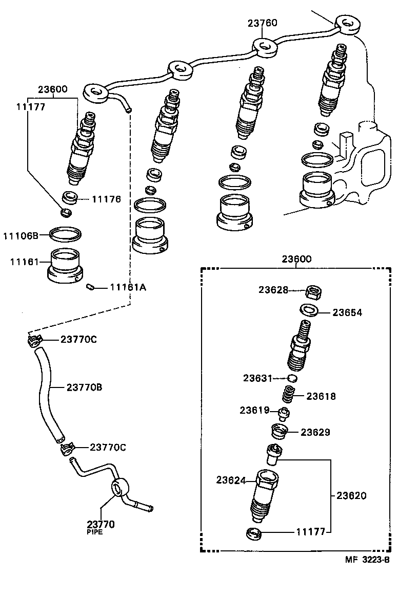 Toyota 11161-54050 CHAMBER, COMBUSTION