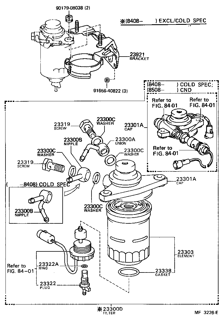 23323-54060 UNION, NIPPLE(FOR FUEL FILTER OUTLET) product image