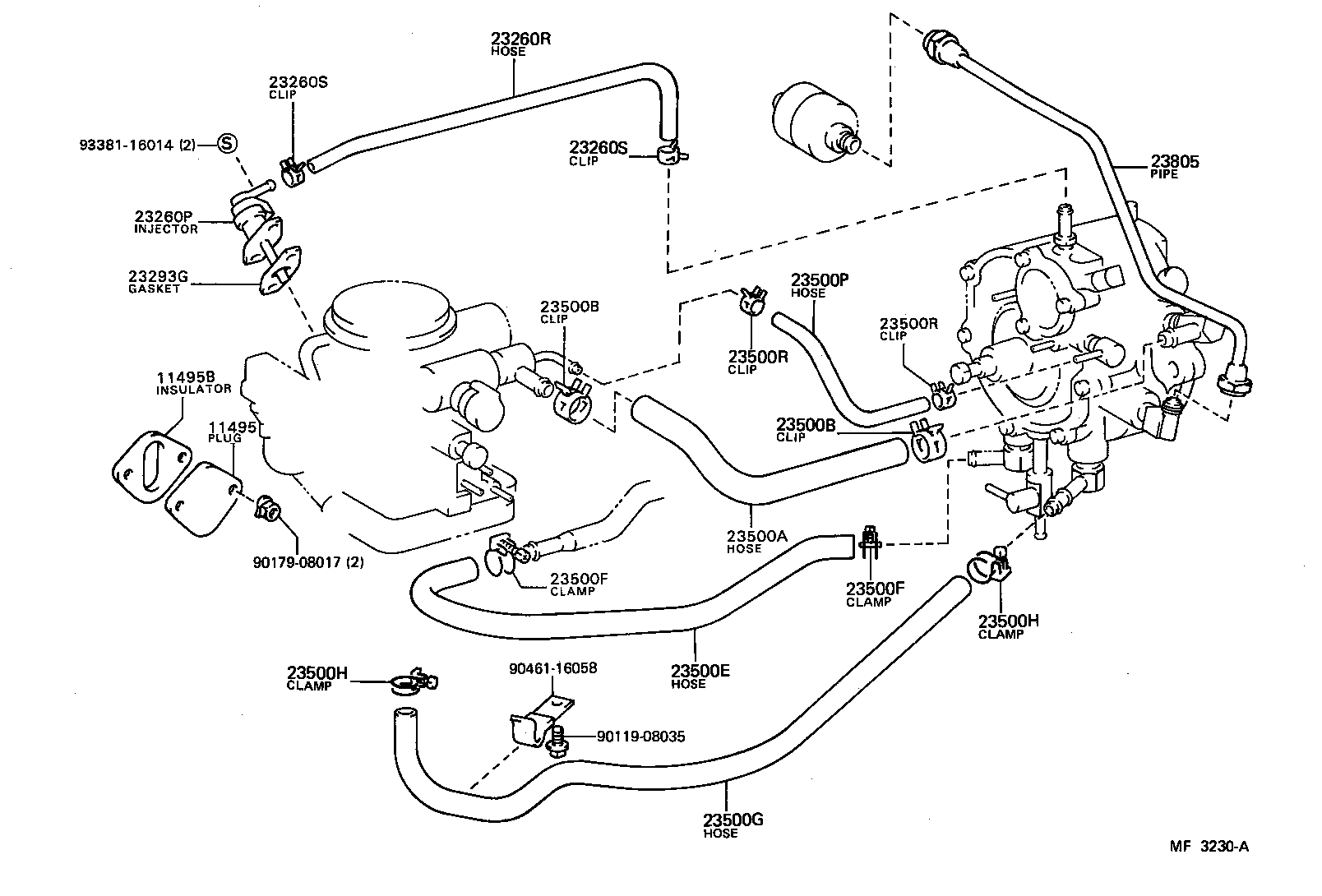 23273-41020 HOSE, NO.2(FOR LPG REGULATOR TO LPG CARBURETOR) product image