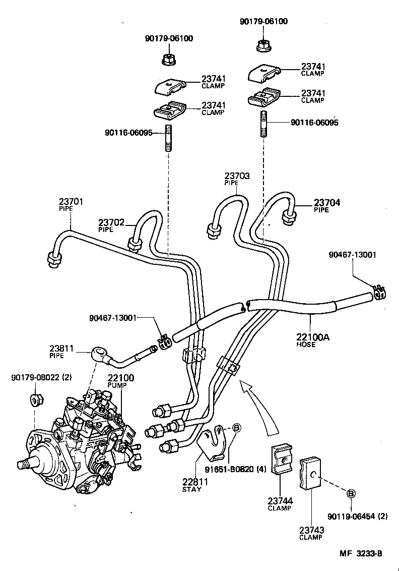 90447-14028 HOSE OR PIPE, FUEL(FOR INJECTION PUMP TO FUEL FILTER) product image