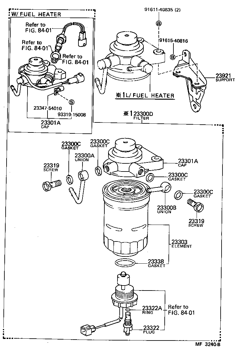 23301-54180 CAP ASSY, FUEL FILTER product image