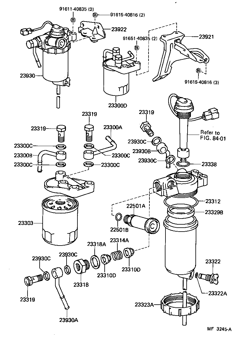23323-54040 UNION, NIPPLE(FOR FUEL FILTER INLET) product image