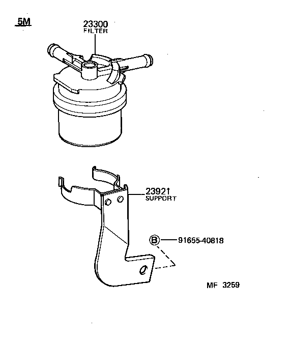 23323-54040 UNION, NIPPLE(FOR FUEL FILTER INLET) product image