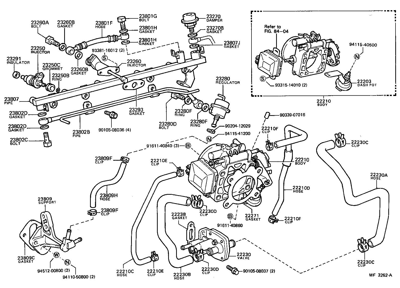 Toyota 22202-35012 DASH POT SUB-ASSY(FOR THROTTLE BODY)