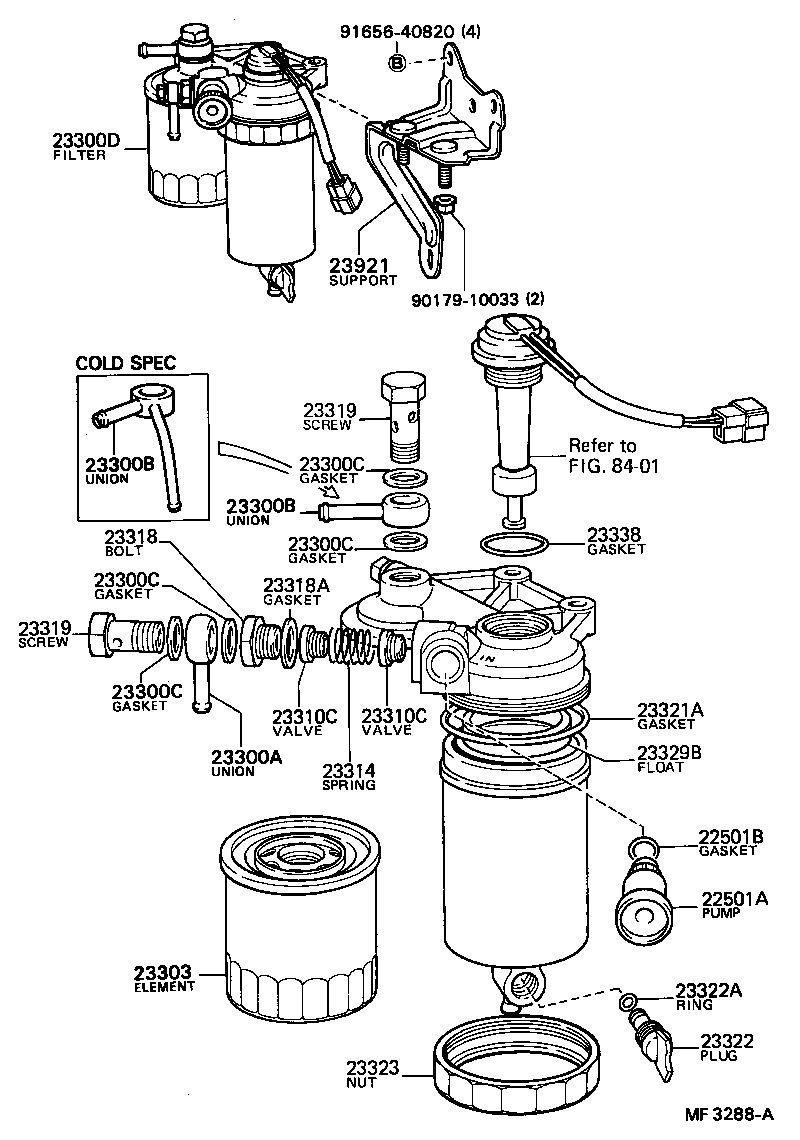 90929-01166 SUPPORT, FUEL FILTER product image