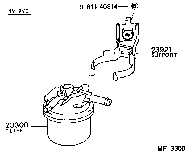 23921-64040 SUPPORT, FUEL FILTER product image