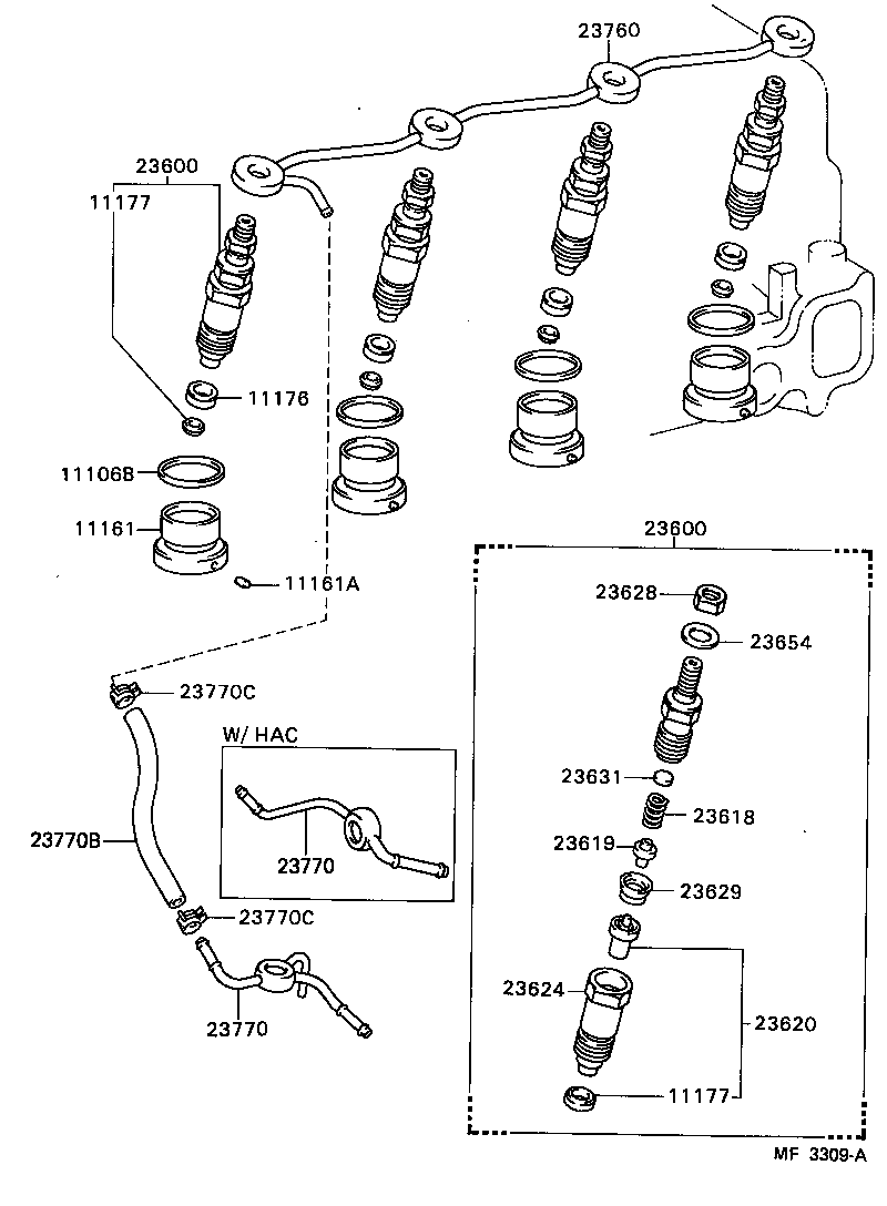 23770-56080 PIPE ASSY, NOZZLE LEAKAGE, NO.2 product image