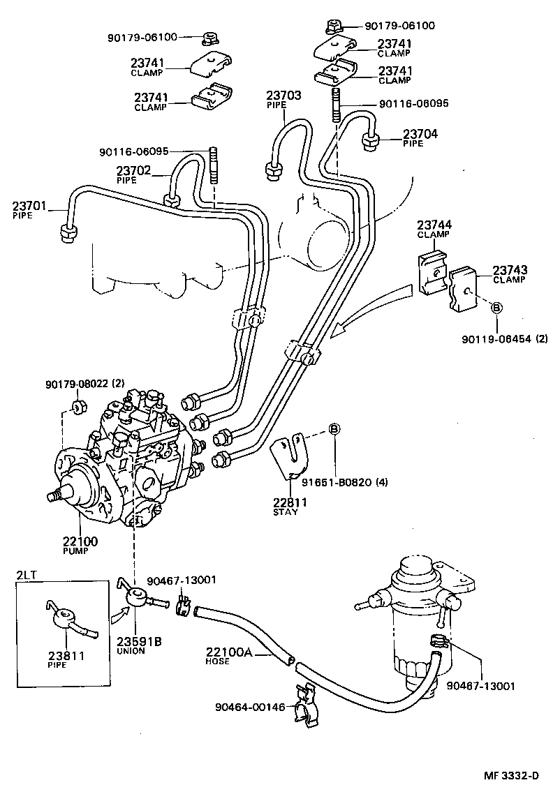 23271-87603 HOSE OR PIPE, FUEL(FOR INJECTION PUMP TO FUEL FILTER) product image