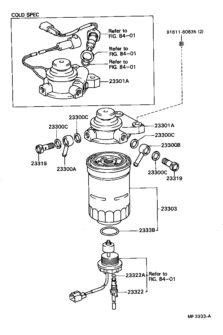23301-54170 CAP ASSY, FUEL FILTER product image