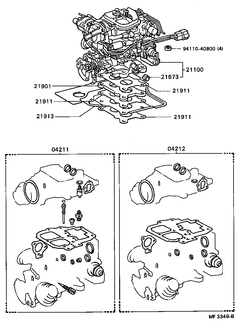 21100-72161 CARBURETOR ASSY product image