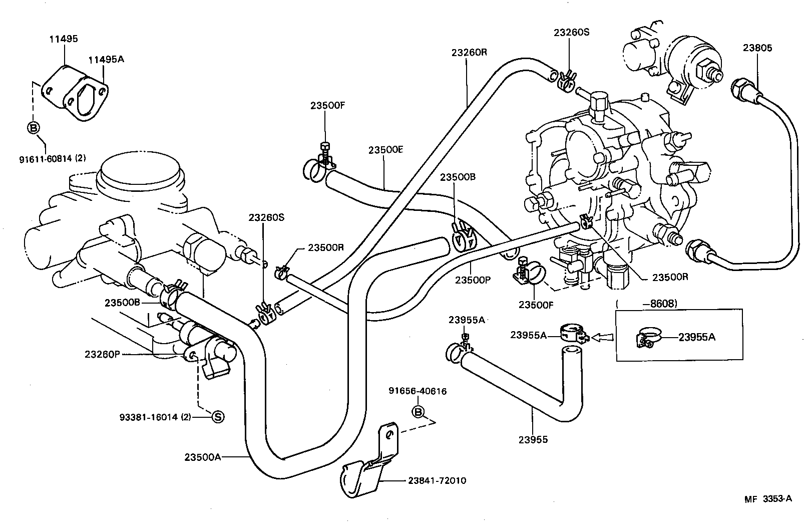 23271-72030 HOSE, NO.1(FOR LPG REGULATOR TO LPG CARBURETOR) product image