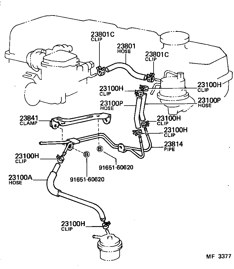 23841-37030 CLAMP, FUEL PIPE(HOSE), NO.1 product image