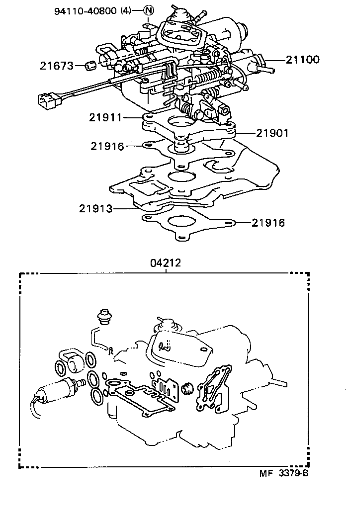 21100-15460 CARBURETOR ASSY product image