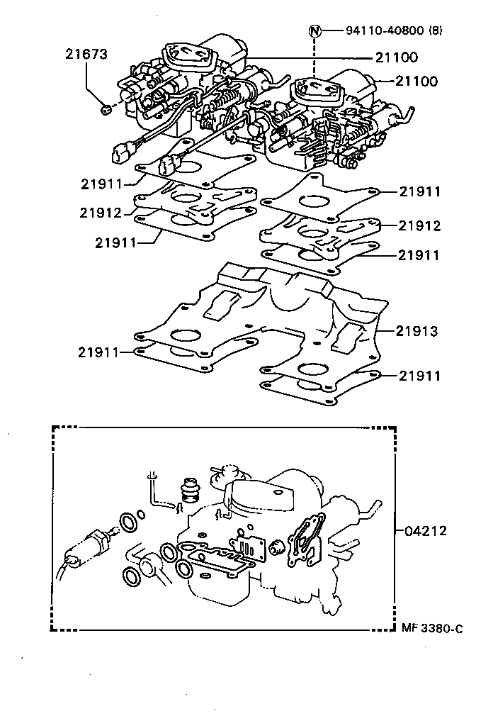 04211-15090 CARBURETOR KIT product image