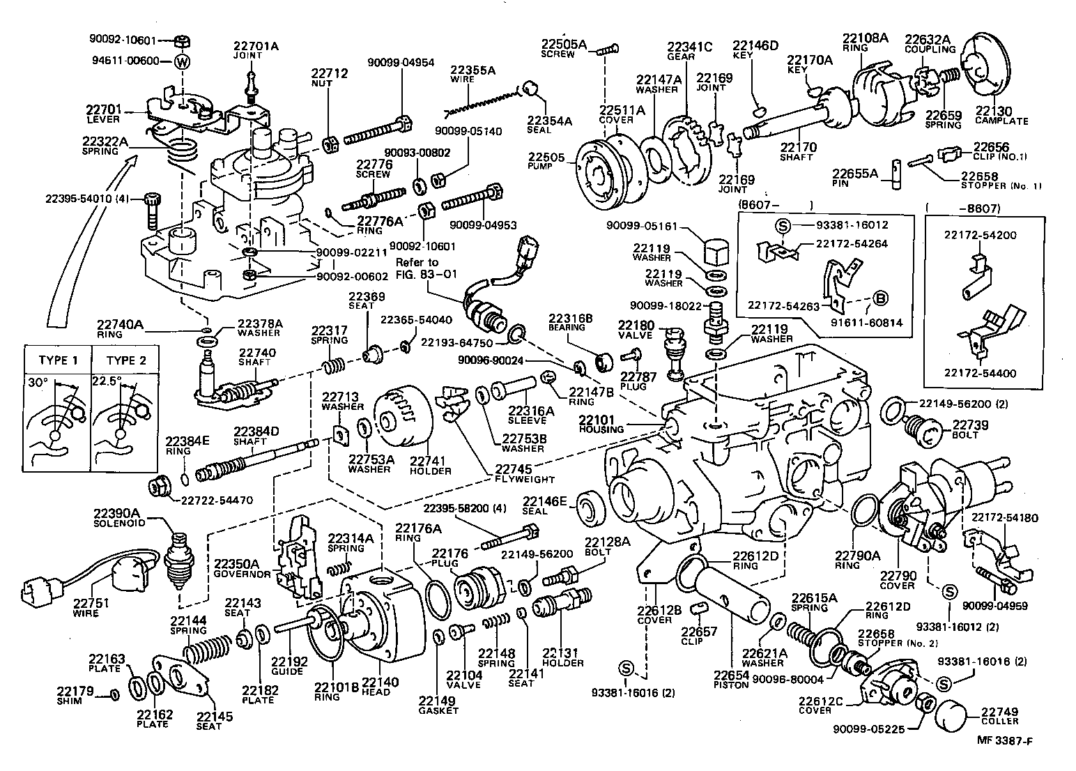 22160-54261 SCREW SUB-ASSY, OVER FLOW, NO.2 product image
