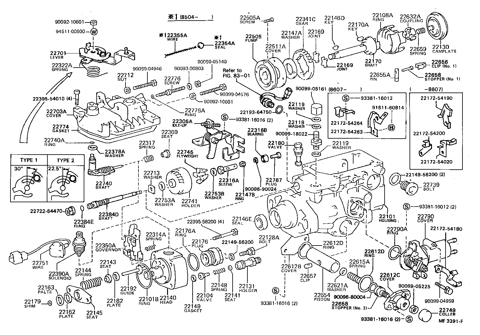 22160-54261 SCREW SUB-ASSY, OVER FLOW, NO.2 product image