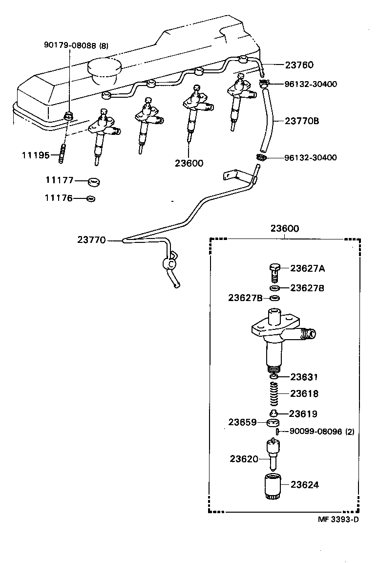 23600-17011 HOLDER & NOZZLE SET, NOZZLE product image