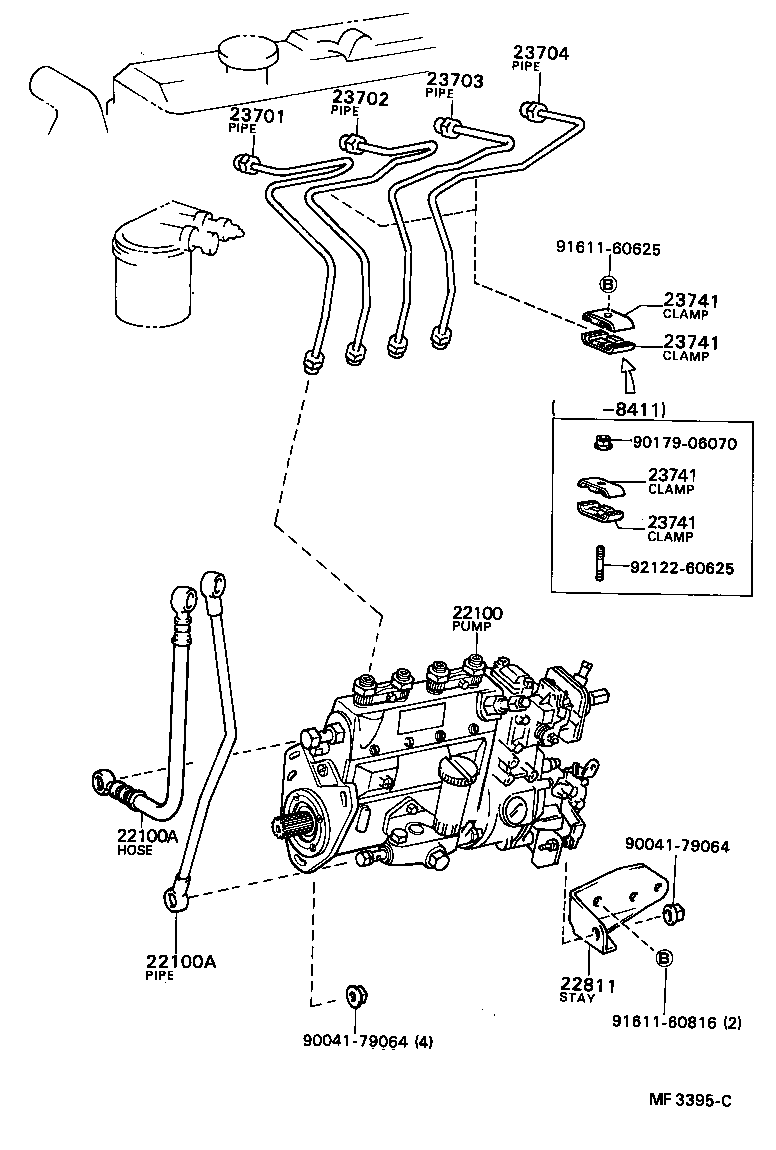 23906-56010 HOSE OR PIPE, FUEL(FOR INJECTION PUMP TO FUEL FILTER) product image