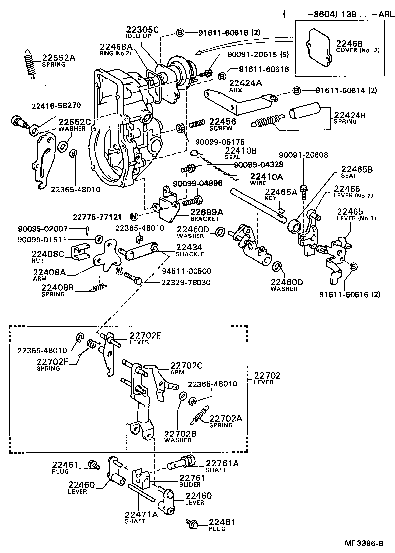 22801-78030 HOLDER SUB-ASSY, FLYWEIGHT product image