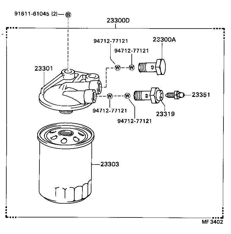 04234-56011 ELEMENT SUB-ASSY, FUEL FILTER product image