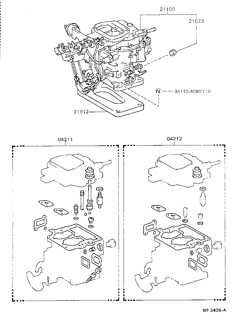 04211-73040 CARBURETOR KIT product image