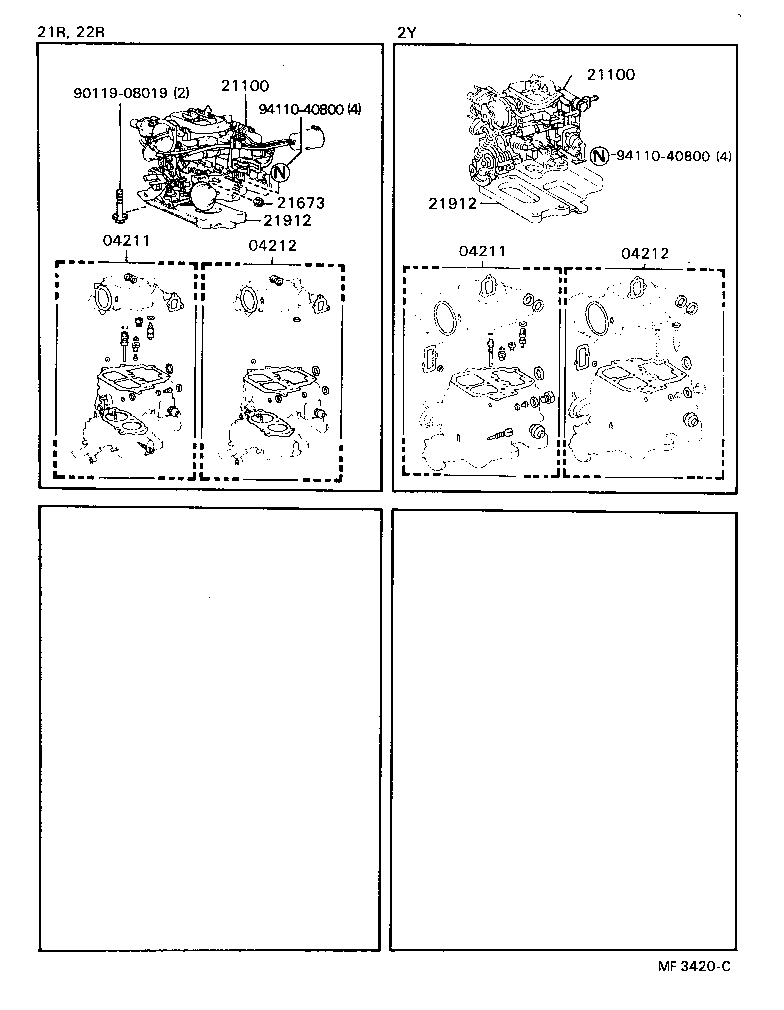 04212-35040 GASKET KIT, CARBURETOR product image