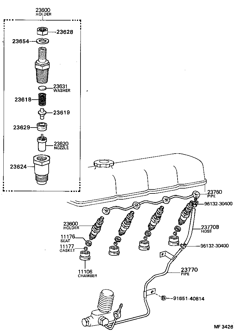 23619-58010 PIN, NOZZLE HOLDER PRESSURE product image