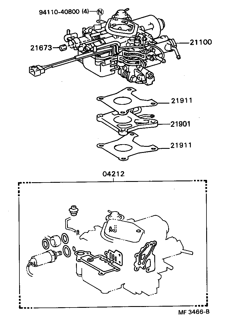 04212-11030 GASKET KIT, CARBURETOR product image