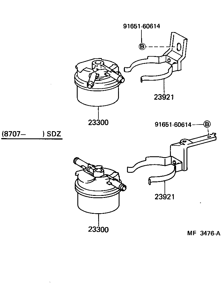 23303-64010 ELEMENT SUB-ASSY, FUEL FILTER product image