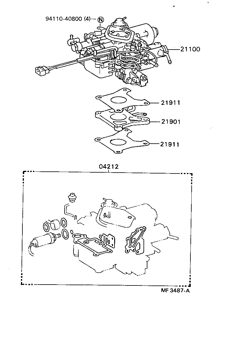 04211-11050 CARBURETOR KIT product image