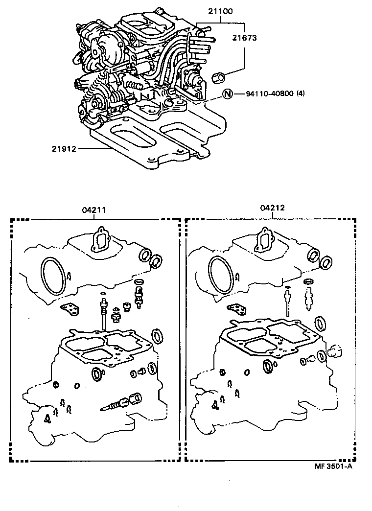 04212-72050 GASKET KIT, CARBURETOR product image