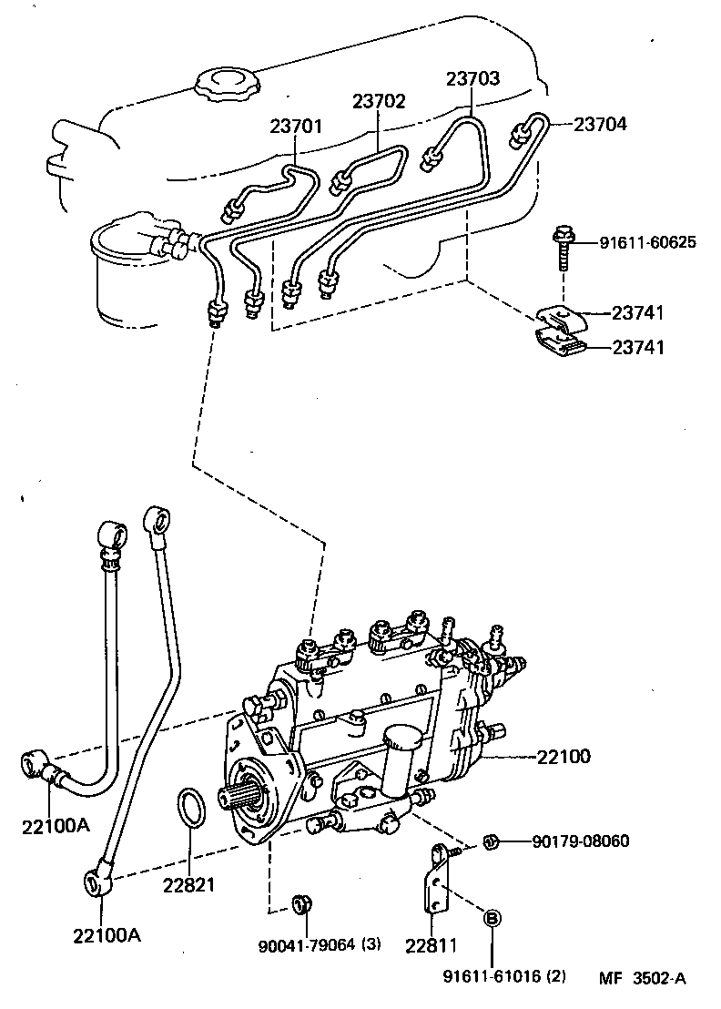 Toyota 22100-58032 PUMP ASSY, INJECTION OR SUPPLY