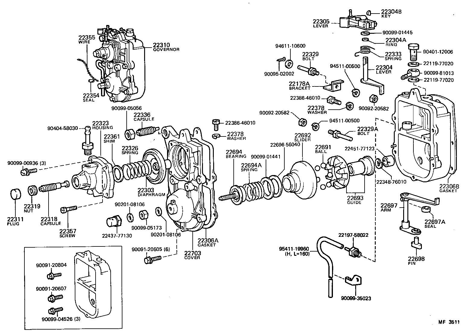 22320-58022 GOVERNOR ASSY, INJECTION PUMP product image