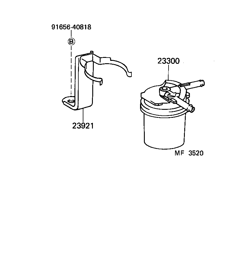 23300-35060 FILTER ASSY, FUEL product image