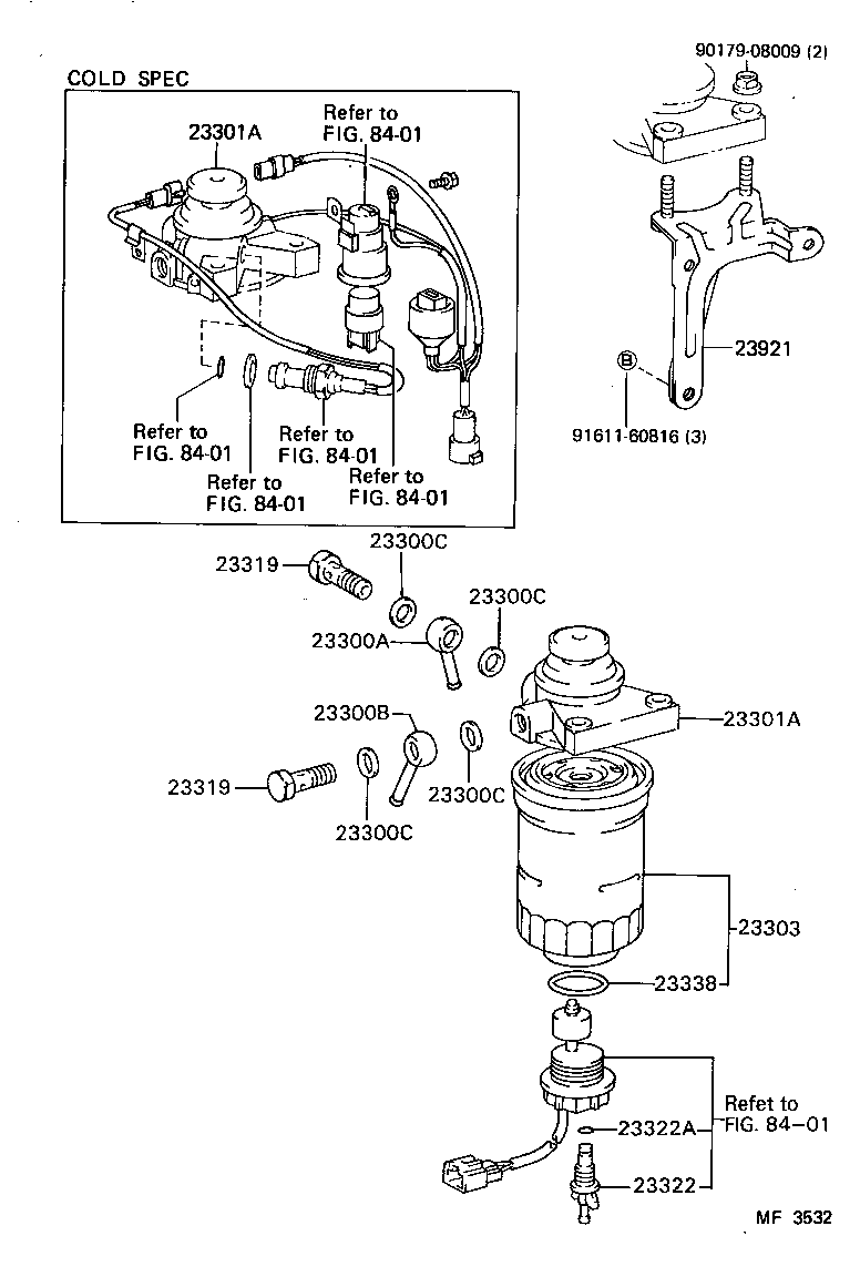 23300-35060 FILTER ASSY, FUEL product image