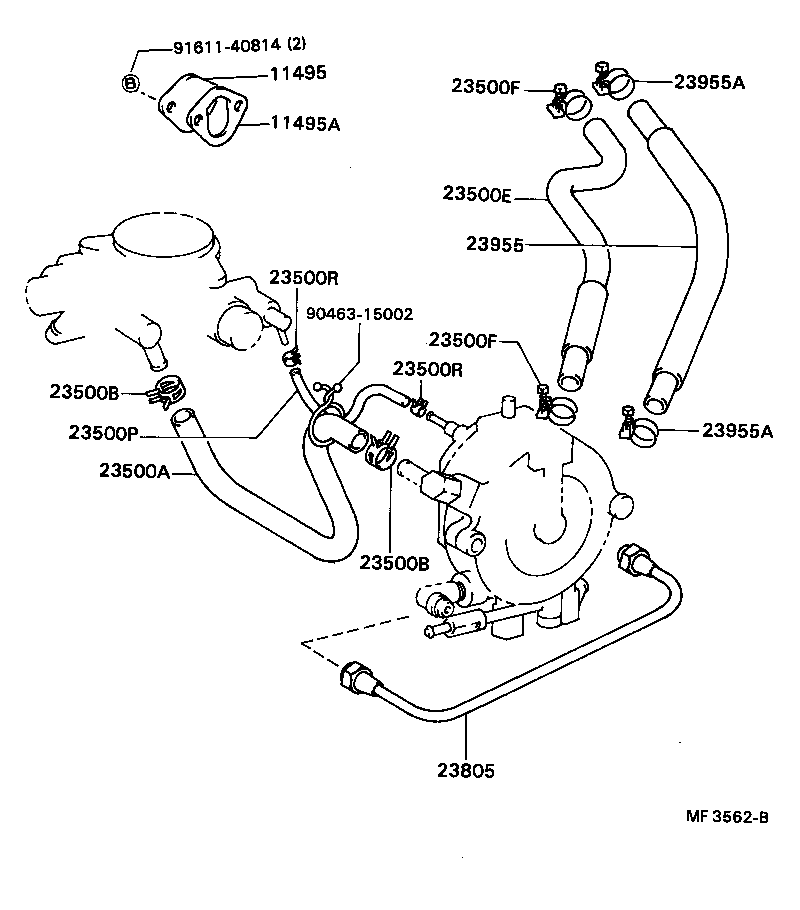16261-73050 HOSE, REGULATOR WARM UP product image