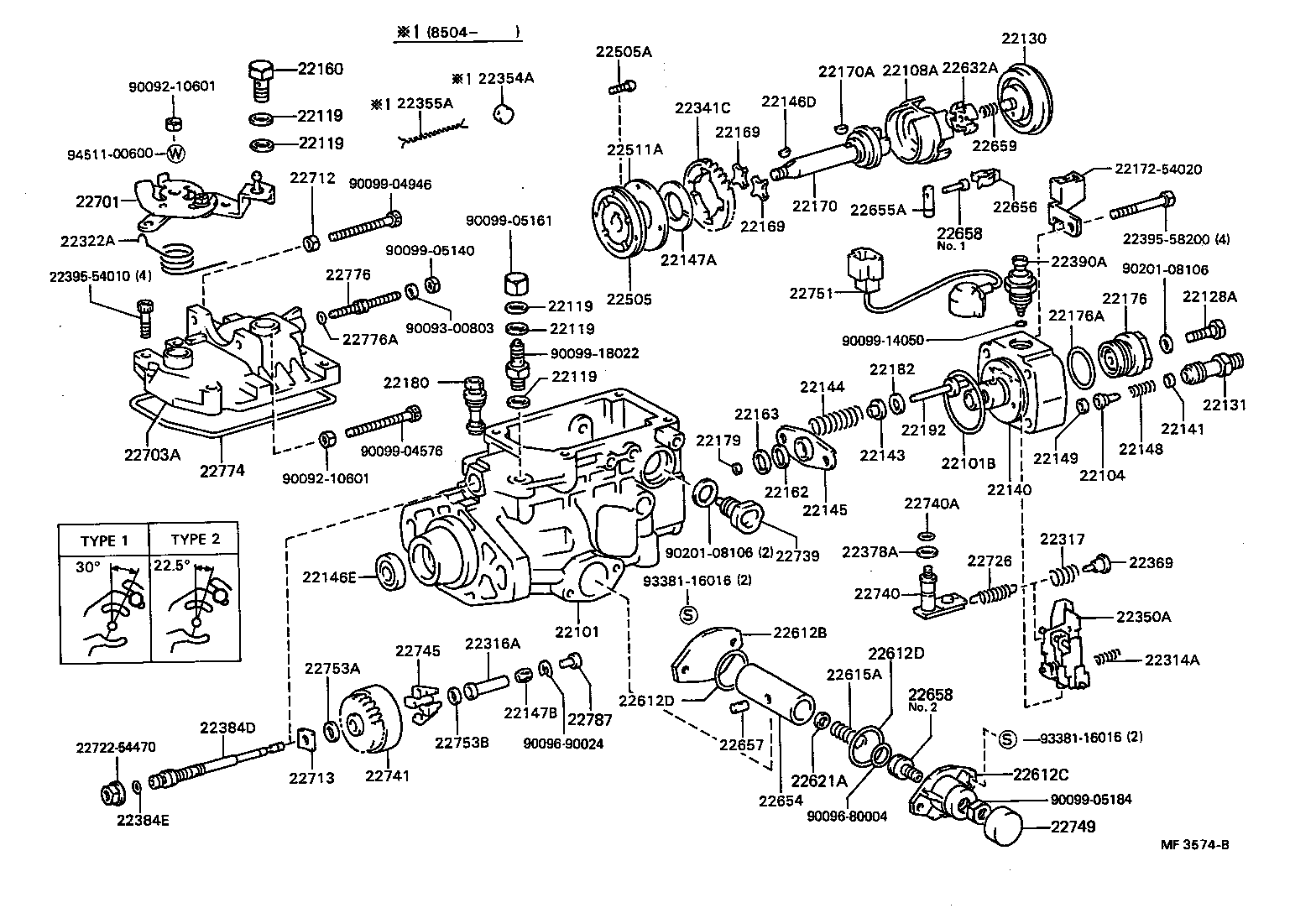 22390-54030 SOLENOID ASSY, FUEL CUT product image