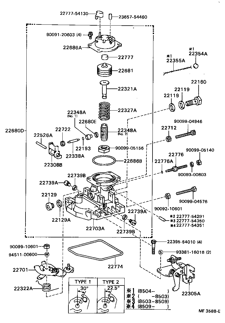 22160-54261 SCREW SUB-ASSY, OVER FLOW, NO.2 product image