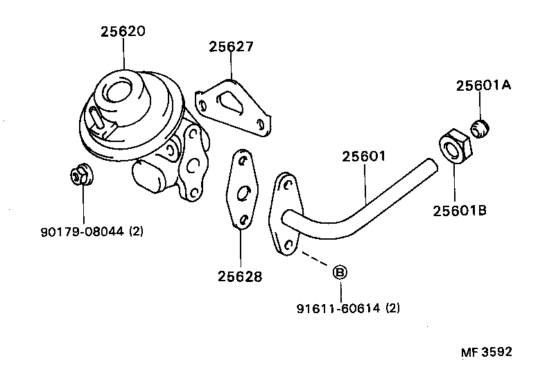 25870-15080 MODULATOR ASSY, EGR VACUUM product image