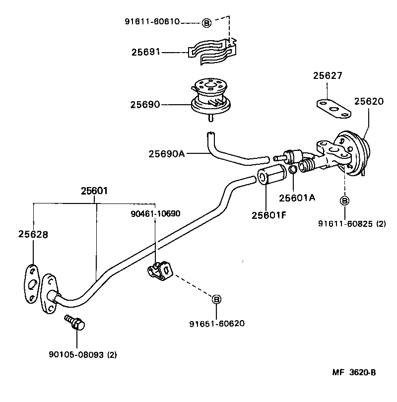 Toyota 25620-74170 VALVE ASSY, EGR