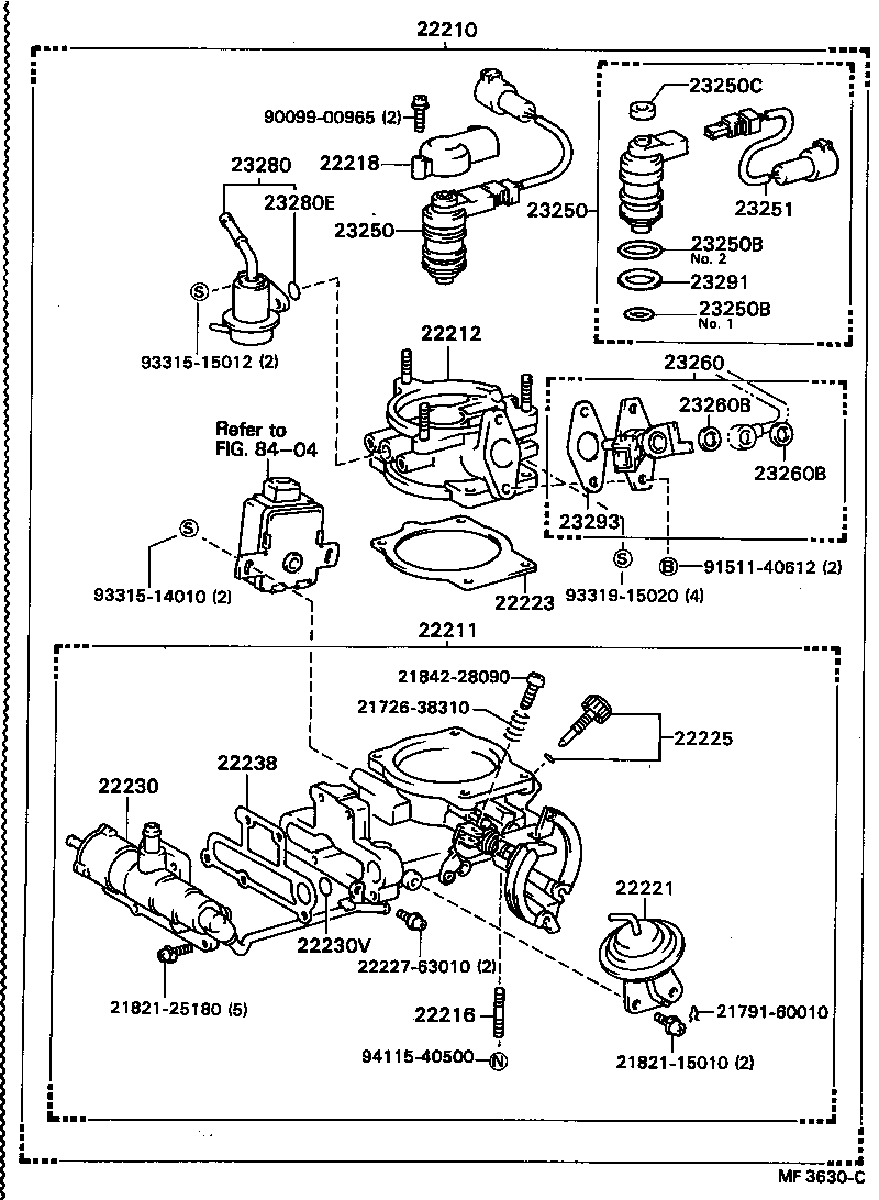 22271-62010 GASKET, THROTTLE BODY product image