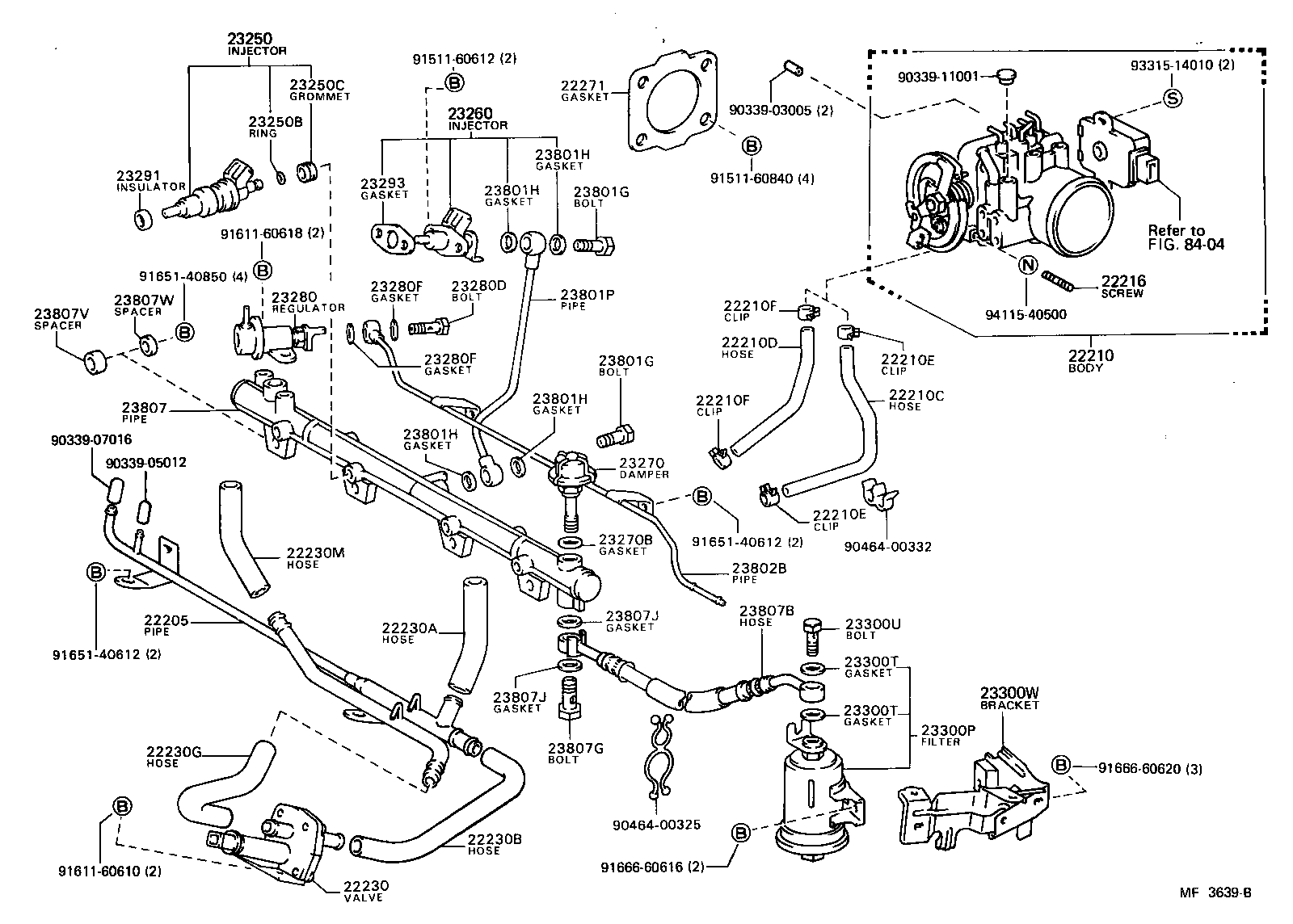 Toyota 16264-74010 HOSE, WATER BY-PASS, NO.1