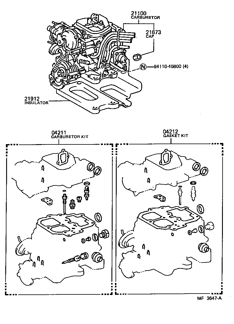 04211-73450 CARBURETOR KIT product image