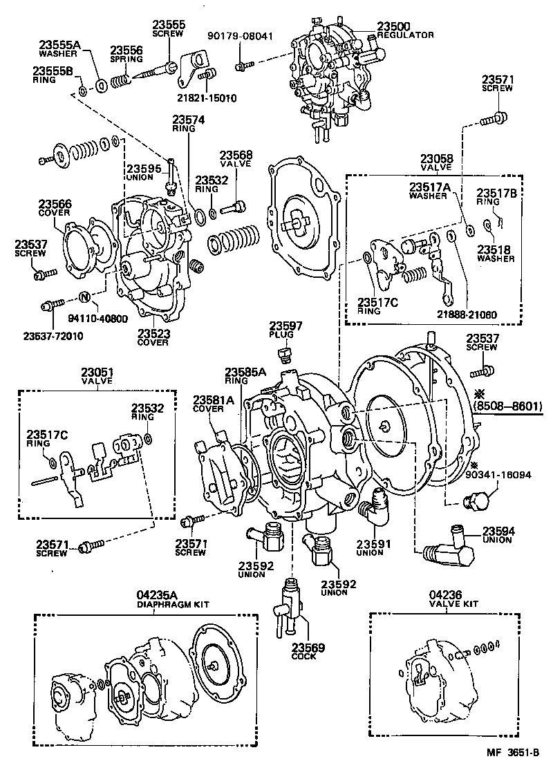 23500-73071 REGULATOR ASSY, LPG(CNG) product image