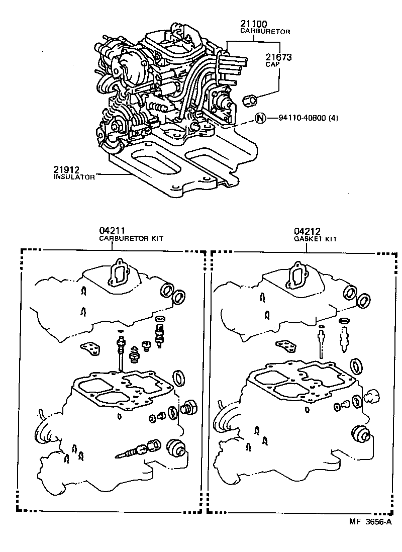 04211-72161 CARBURETOR KIT product image