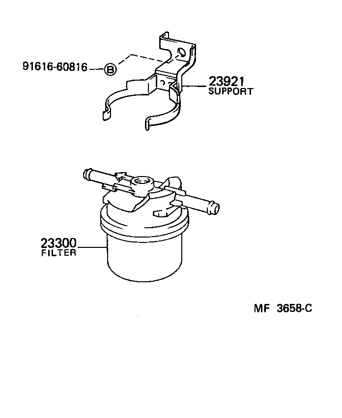 23301-54500 CAP ASSY, FUEL FILTER product image