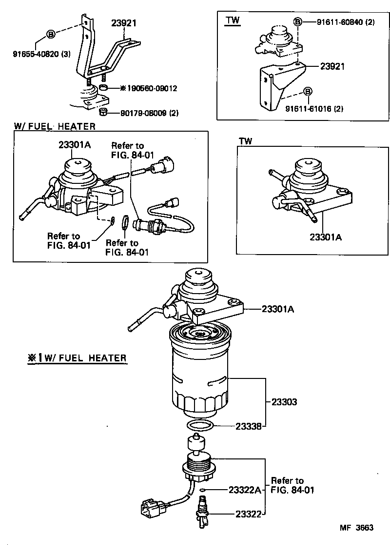 23301-54090 CAP ASSY, FUEL FILTER product image