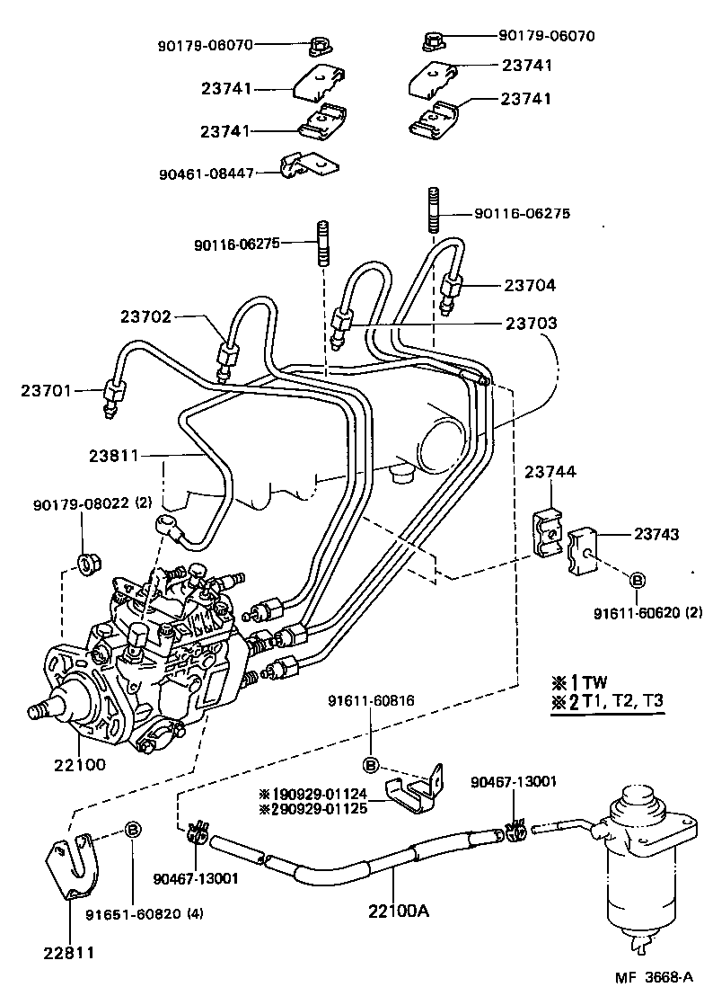 90447-14034 HOSE OR PIPE, FUEL(FOR INJECTION PUMP TO FUEL FILTER) product image